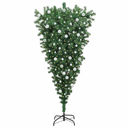 Umgekehrter künstlicher vorbeleuchteter Weihnachtsbaum mit Kugelset