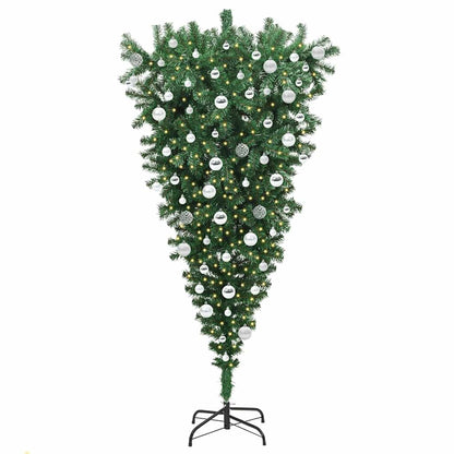 Umgekehrter künstlicher vorbeleuchteter Weihnachtsbaum mit Ballset