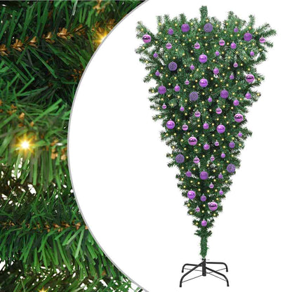 Umgekehrter künstlicher vorbeleuchteter Weihnachtsbaum mit Ball-Set