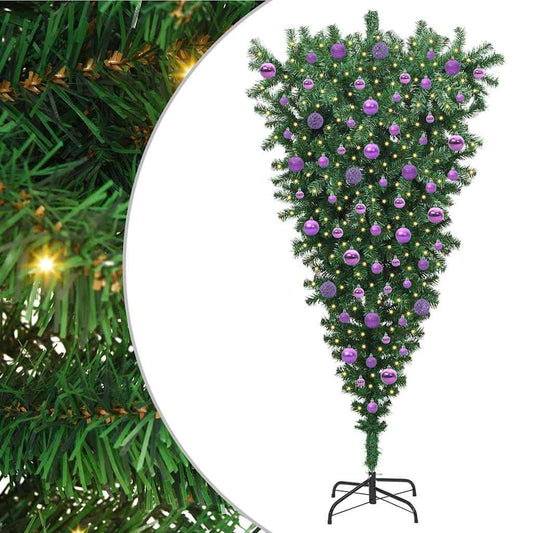 Umgekehrter künstlicher vorbeleuchteter Weihnachtsbaum mit Ball-Set