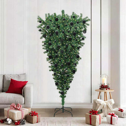 Umdrehbarer künstlicher beleuchteter Weihnachtsbaum mit Kugelset