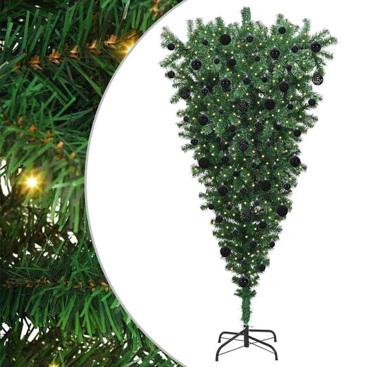 Umdrehbarer künstlicher beleuchteter Weihnachtsbaum mit Kugelset