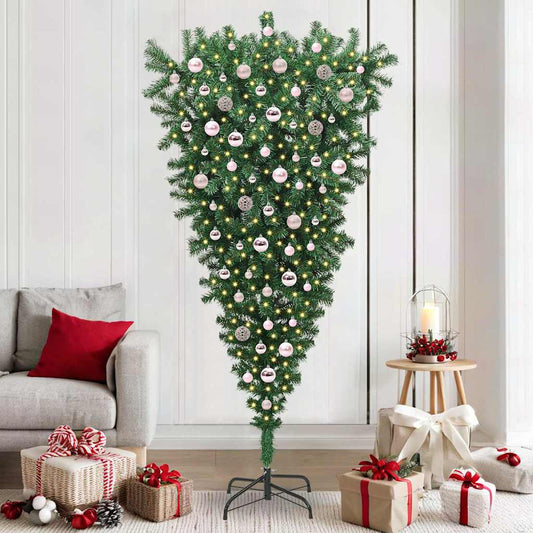 Umgekehrter künstlicher vorbeleuchteter Weihnachtsbaum mit Ball-Set