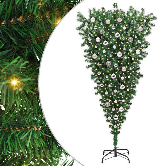 Umgekehrter künstlicher vorbeleuchteter Weihnachtsbaum mit Ball-Set