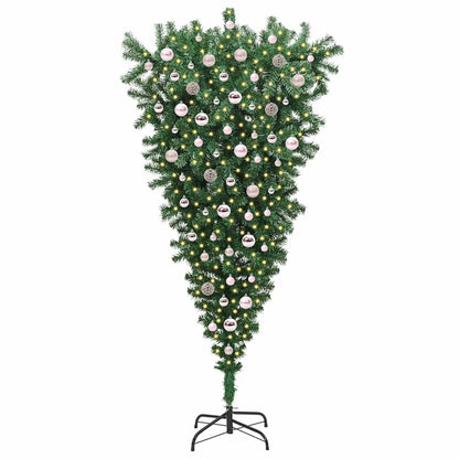 Umgekehrter künstlicher vorbeleuchteter Weihnachtsbaum mit Ball-Set