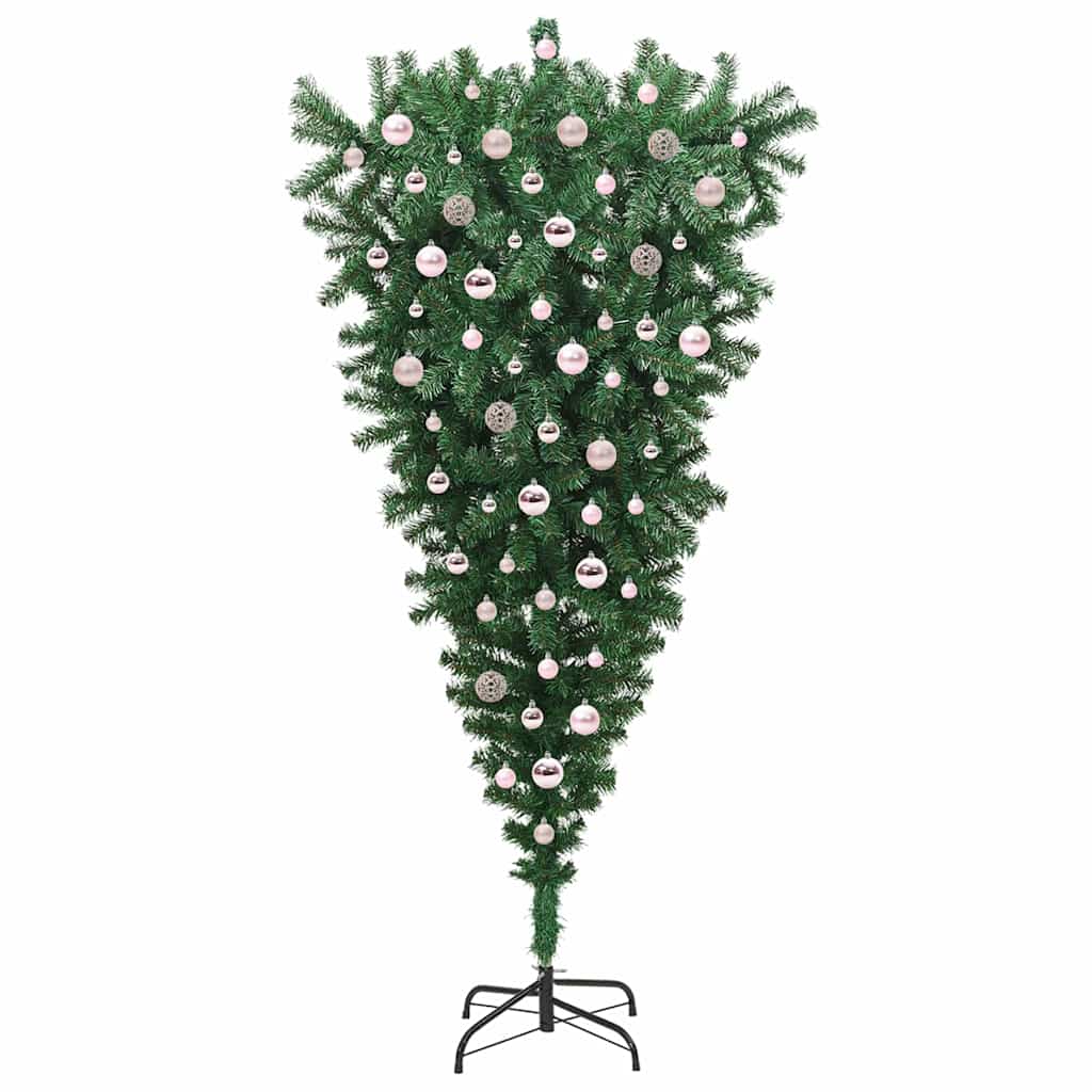 Umgekehrter künstlicher vorbeleuchteter Weihnachtsbaum mit Ball-Set
