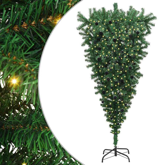 Umgekehrter künstlicher vorbeleuchteter Weihnachtsbaum mit Ball-Set