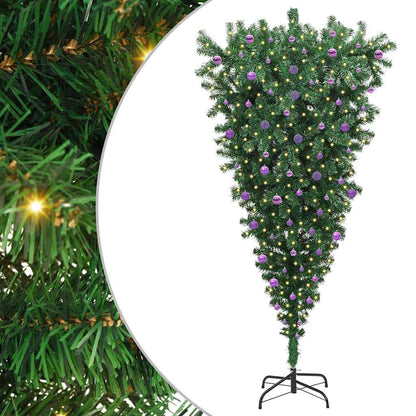 Umgekehrter künstlicher vorbeleuchteter Weihnachtsbaum mit Ball-Set