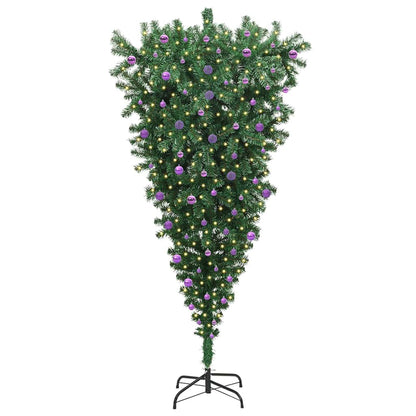 Umgekehrter künstlicher vorbeleuchteter Weihnachtsbaum mit Ball-Set