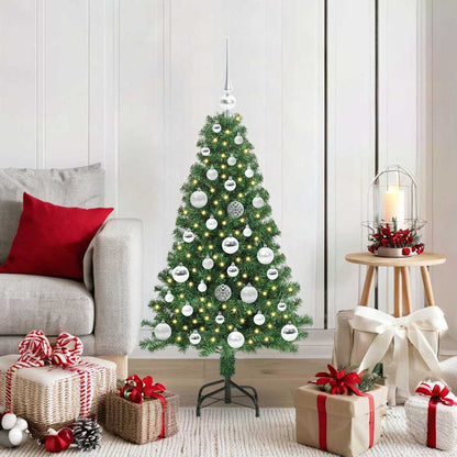 Künstlicher Weihnachtsbaum mit 150 LEDs mit Ständer Grün 120 cm