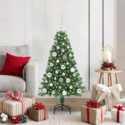 Künstlicher Weihnachtsbaum mit 150 LEDs mit Ständer Grün 120 cm
