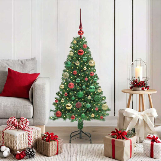 Künstlicher Weihnachtsbaum mit 150 LEDs mit Ständer Grün 120 cm