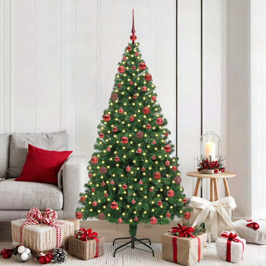 Künstlicher Weihnachtsbaum mit 300 LEDs mit Ständer Grün 180 cm