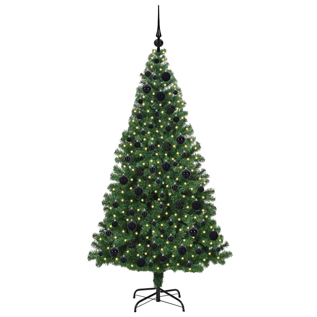 Künstlicher Weihnachtsbaum mit 300 LEDs mit Ständer Grün 180 cm