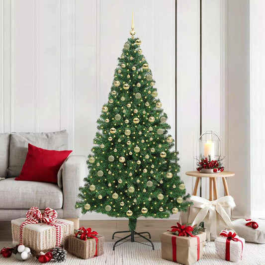 Künstlicher Weihnachtsbaum mit 300 LEDs mit Ständer Grün 180 cm