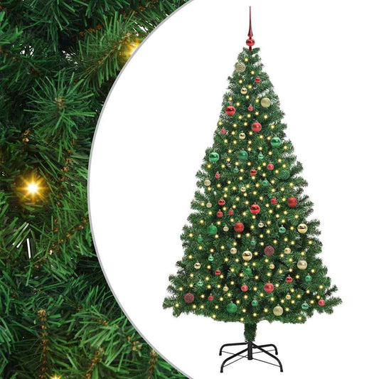 Künstlicher Weihnachtsbaum mit 300 LEDs mit Ständer Grün 180 cm