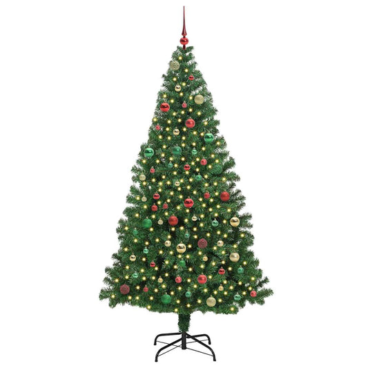 Künstlicher Weihnachtsbaum mit 300 LEDs mit Ständer Grün 180 cm