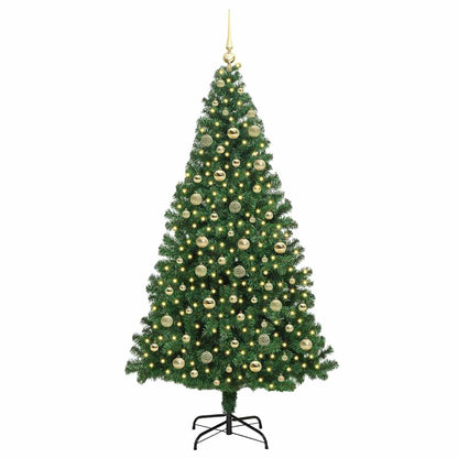 Künstlicher Weihnachtsbaum mit 300 LEDs mit Ständer Grün 210 cm