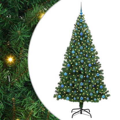 Künstlicher Weihnachtsbaum mit 300 LEDs mit Ständer Grün 210 cm