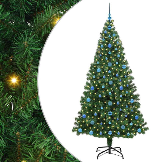 Künstlicher Weihnachtsbaum mit 300 LEDs mit Ständer Grün 210 cm
