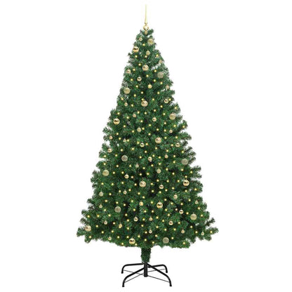 Künstlicher Weihnachtsbaum mit 300 LEDs mit Ständer Grün 240 cm