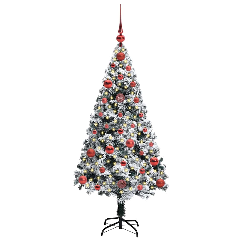 Künstlicher Weihnachtsbaum mit 150 LEDs mit Ständer Grün 120 cm