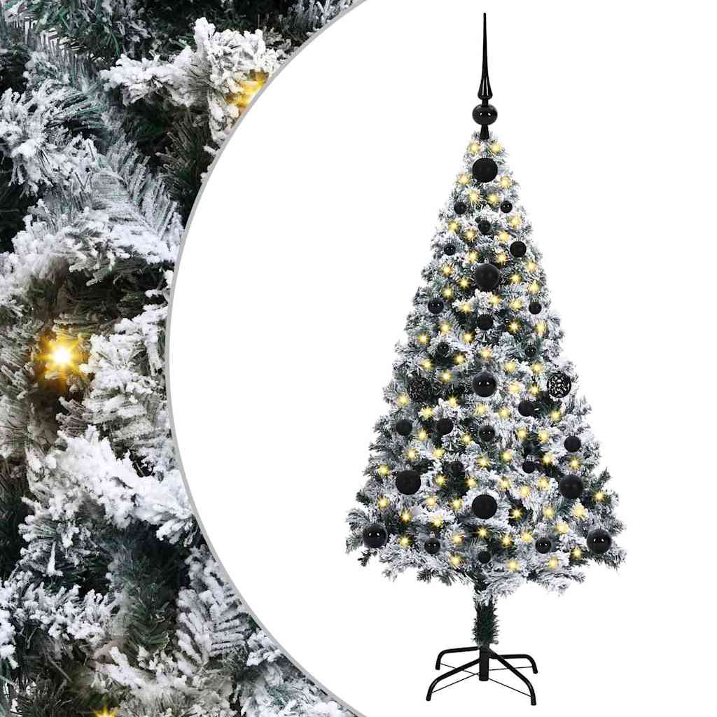 Künstlicher Weihnachtsbaum mit 150 LEDs mit Ständer Grün 120 cm