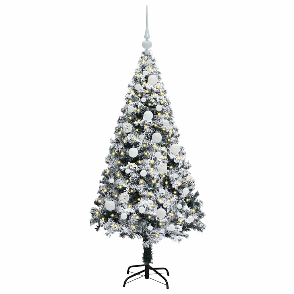 Künstlicher Weihnachtsbaum mit 150 LEDs mit Ständer Grün 120 cm
