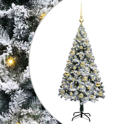 Künstlicher Weihnachtsbaum mit 150 LEDs mit Ständer Grün 120 cm
