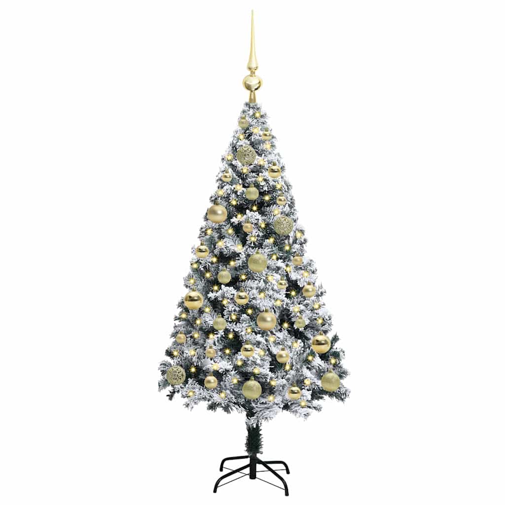 Künstlicher Weihnachtsbaum mit 150 LEDs mit Ständer Grün 120 cm
