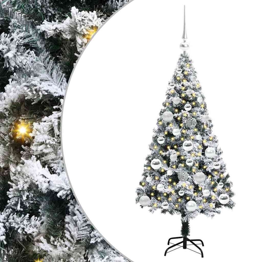 Künstlicher Weihnachtsbaum mit 150 LEDs mit Ständer Grün 120 cm