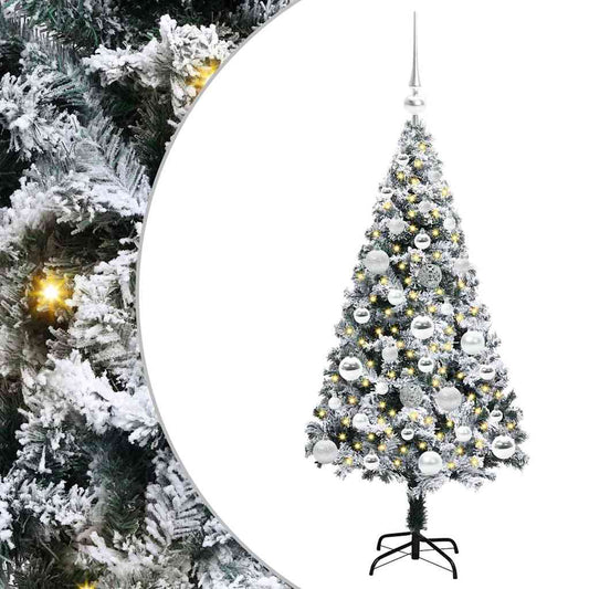 Künstlicher Weihnachtsbaum mit 150 LEDs mit Ständer Grün 120 cm