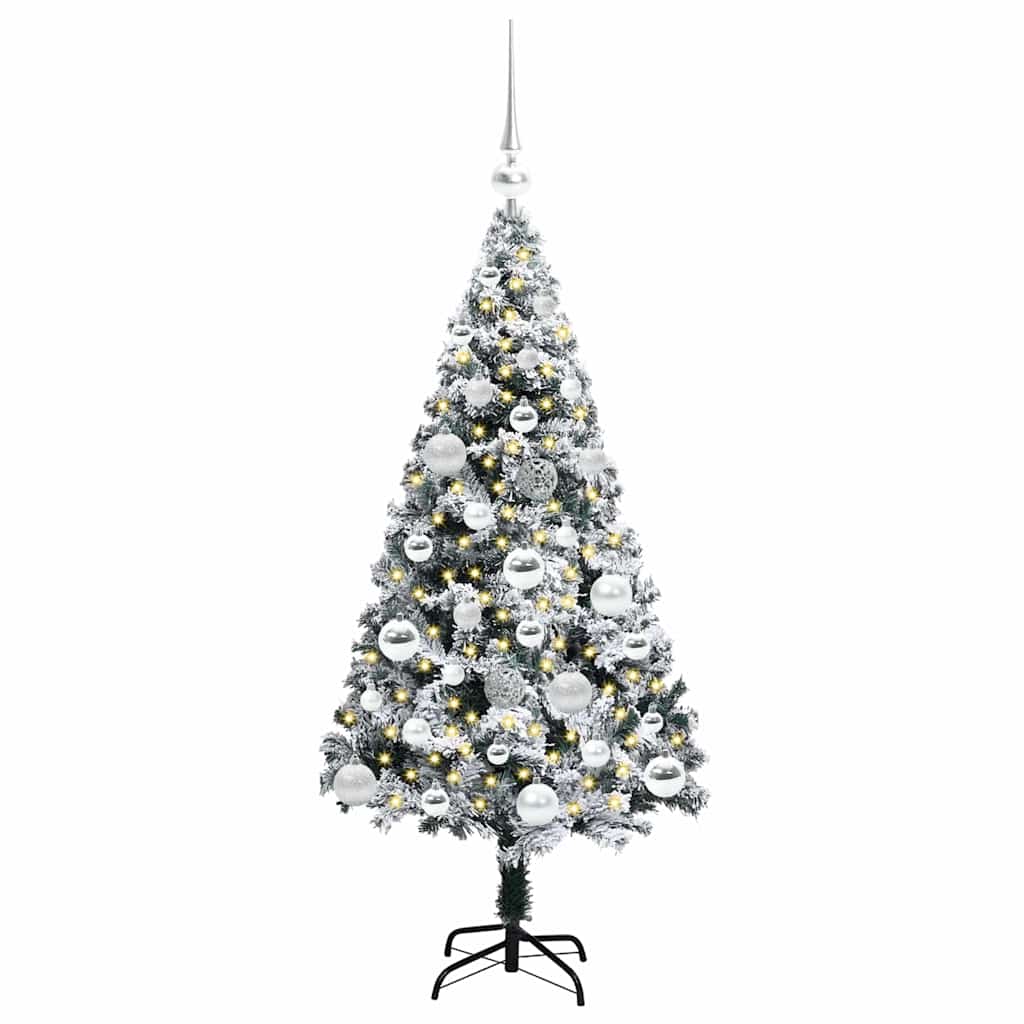 Künstlicher Weihnachtsbaum mit 150 LEDs mit Ständer Grün 120 cm