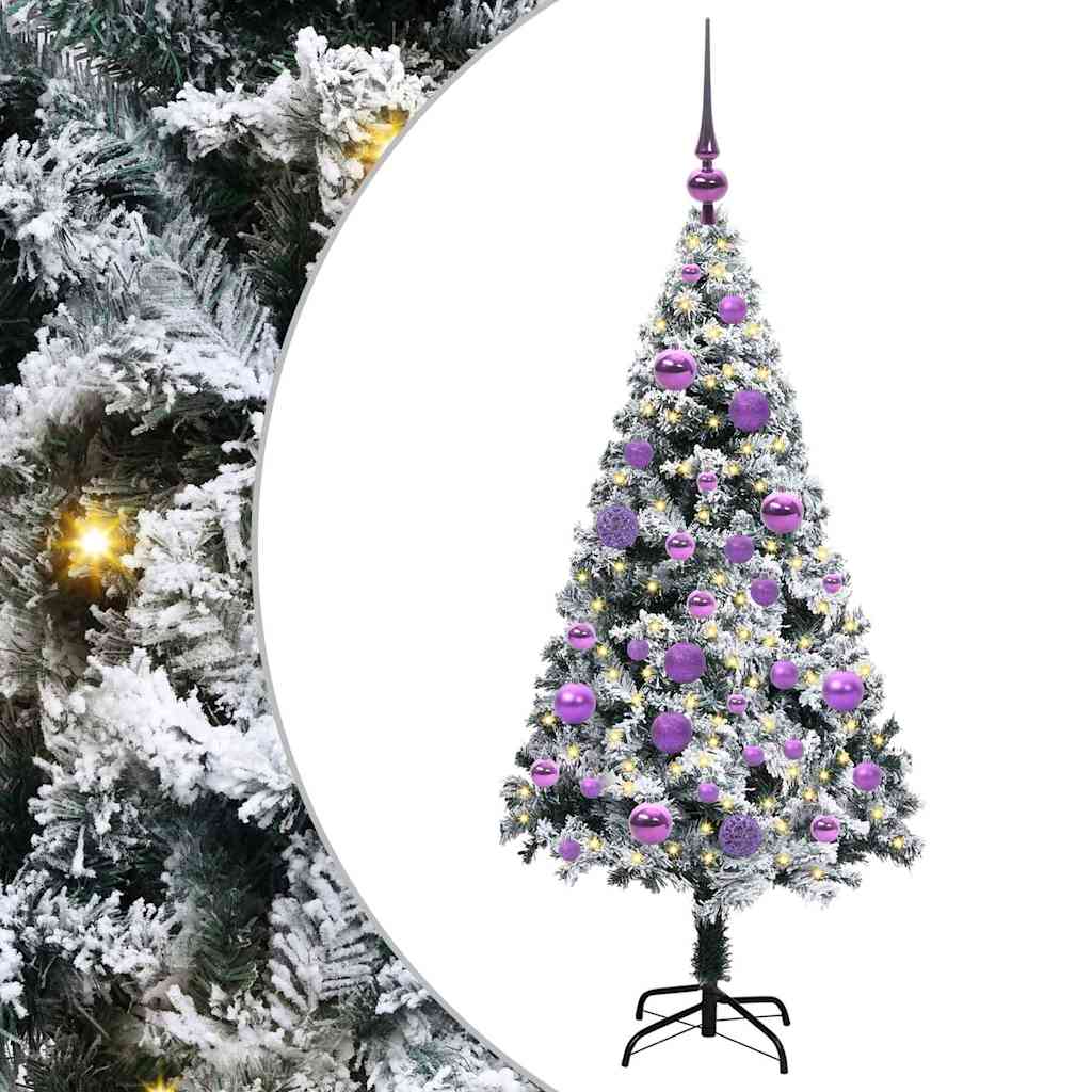 Künstlicher Weihnachtsbaum mit 150 LEDs mit Ständer Grün 120 cm