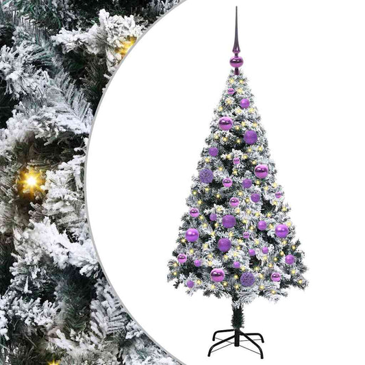 Künstlicher Weihnachtsbaum mit 150 LEDs mit Ständer Grün 120 cm