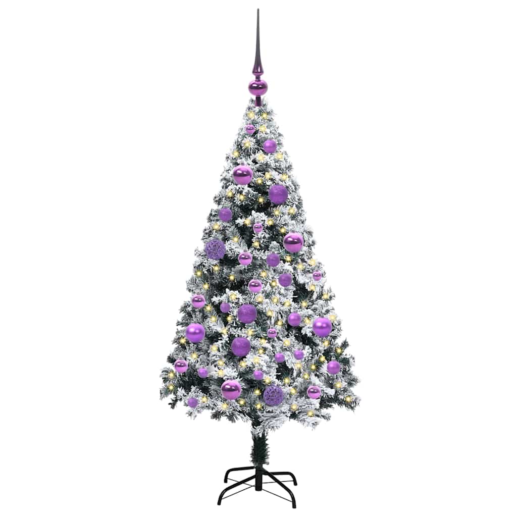 Künstlicher Weihnachtsbaum mit 150 LEDs mit Ständer Grün 120 cm