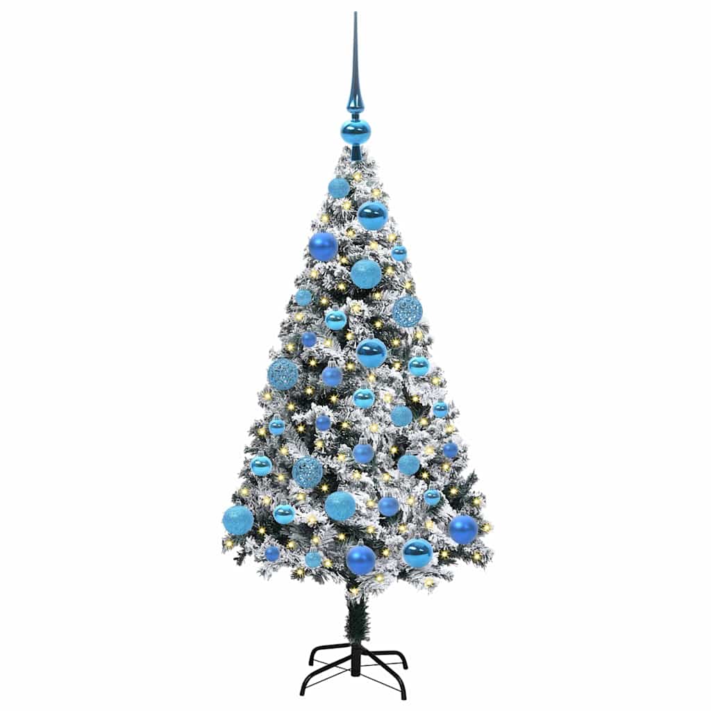Künstlicher Weihnachtsbaum mit 150 LEDs mit Ständer Grün 120 cm