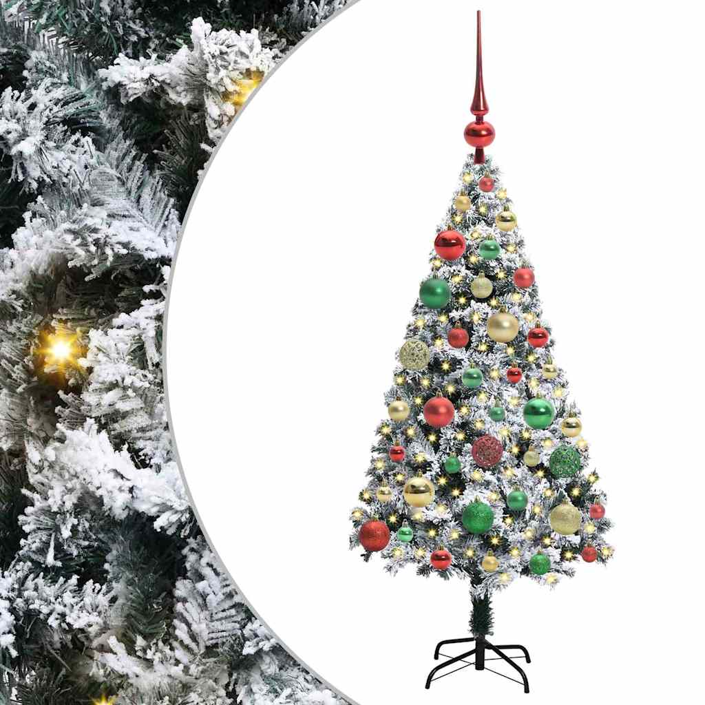 Künstlicher Weihnachtsbaum mit 150 LEDs mit Ständer Grün 120 cm