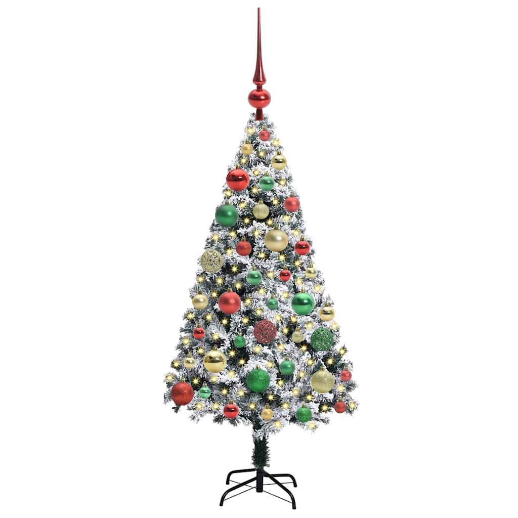 Künstlicher Weihnachtsbaum mit 150 LEDs mit Ständer Grün 120 cm