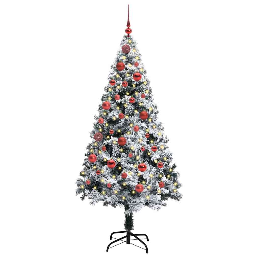 Künstlicher Weihnachtsbaum mit 150 LEDs mit Ständer Grün 150 cm