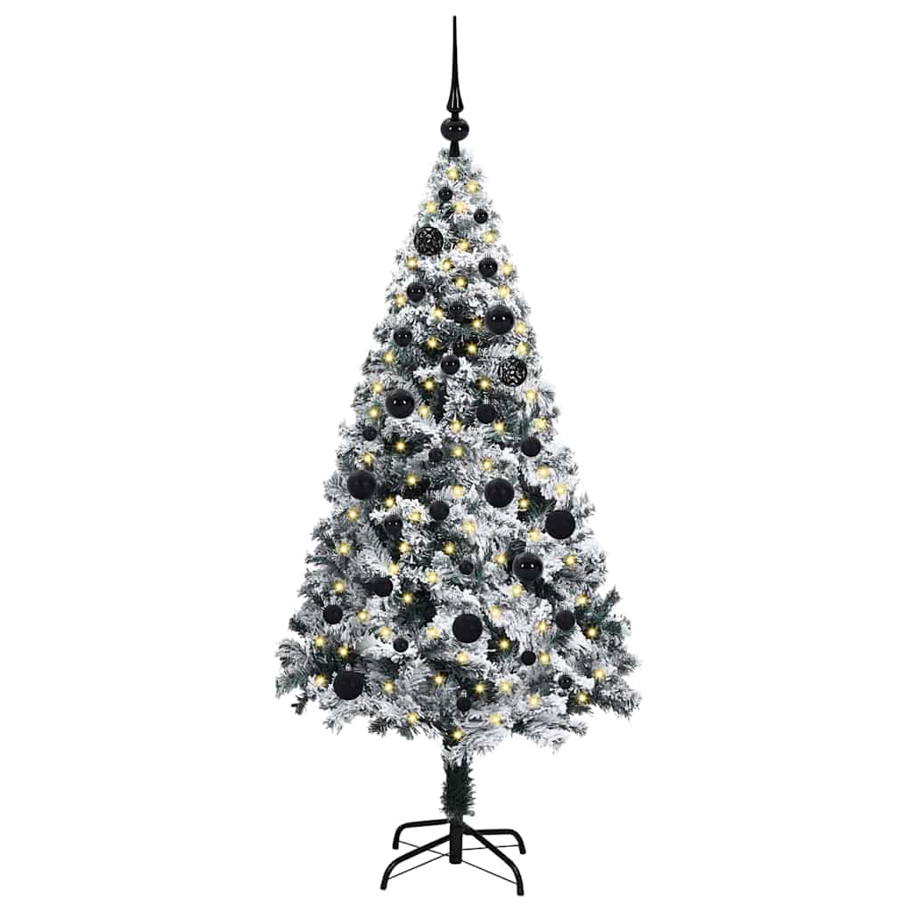 Künstlicher Weihnachtsbaum mit 150 LEDs mit Ständer Grün 150 cm