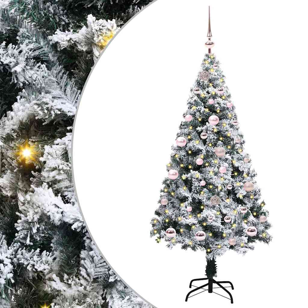 Künstlicher Weihnachtsbaum mit 150 LEDs mit Ständer Grün 150 cm