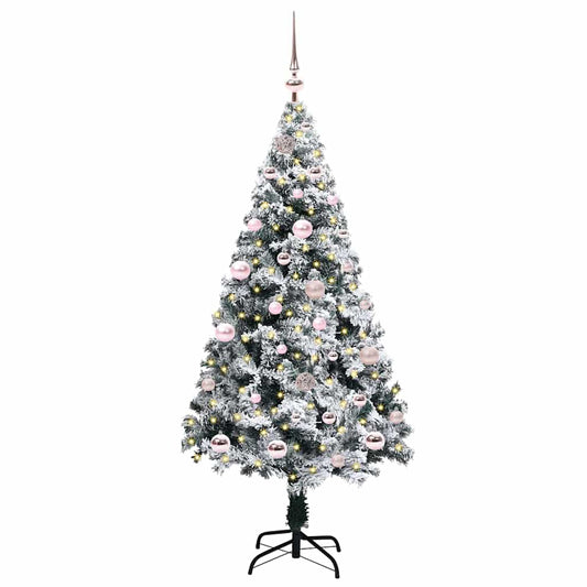 Künstlicher Weihnachtsbaum mit 150 LEDs mit Ständer Grün 150 cm