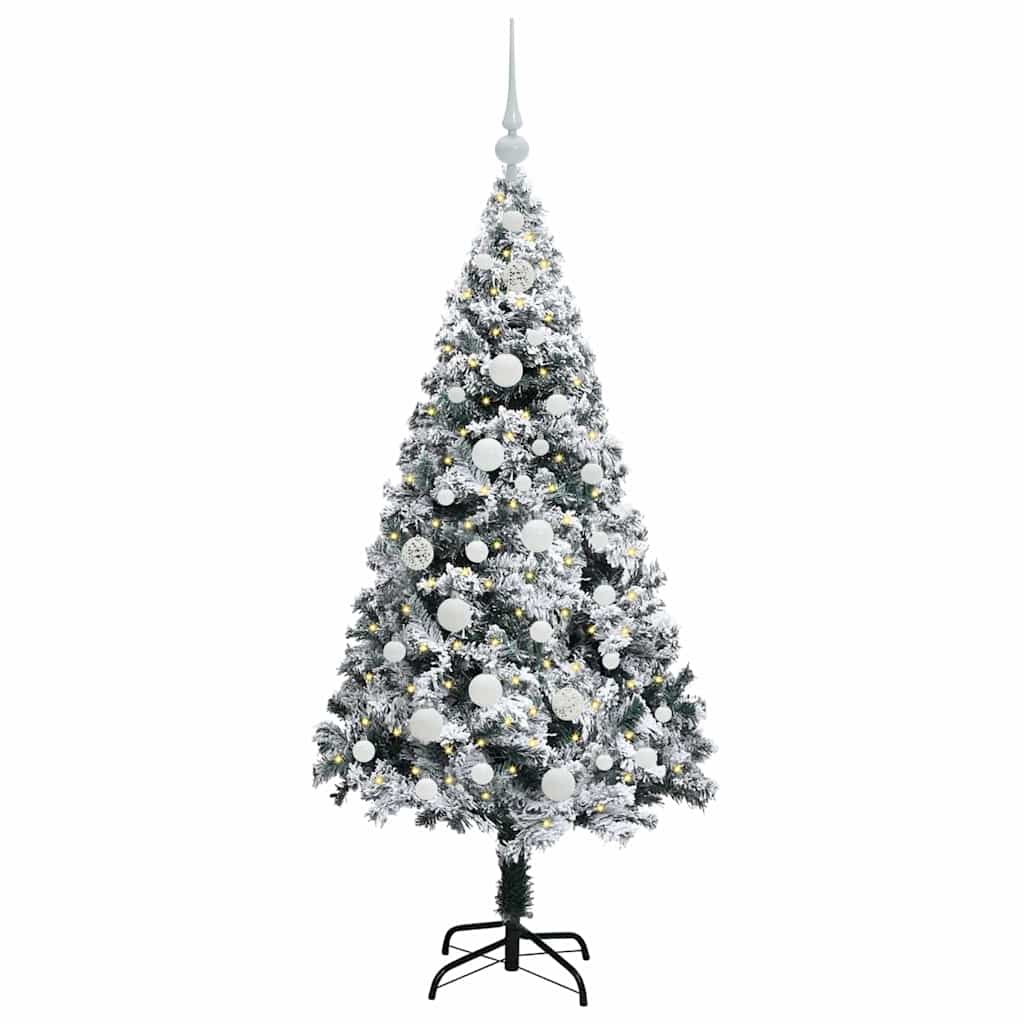 Künstlicher Weihnachtsbaum mit 150 LEDs mit Ständer Grün 150 cm