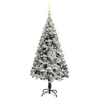 Künstlicher Weihnachtsbaum mit 150 LEDs mit Ständer Grün 150 cm