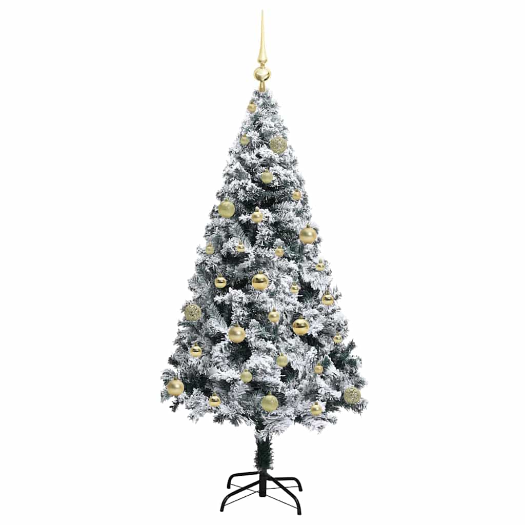 Künstlicher Weihnachtsbaum mit 150 LEDs mit Ständer Grün 150 cm
