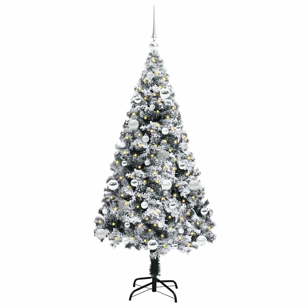 Künstlicher Weihnachtsbaum mit 150 LEDs mit Ständer Grün 150 cm