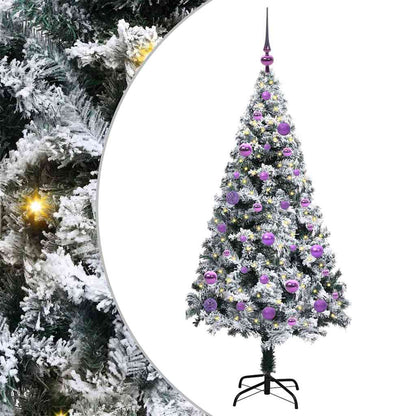 Künstlicher Weihnachtsbaum mit 150 LEDs mit Ständer Grün 150 cm