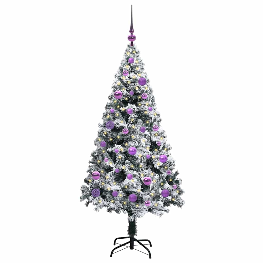 Künstlicher Weihnachtsbaum mit 150 LEDs mit Ständer Grün 150 cm