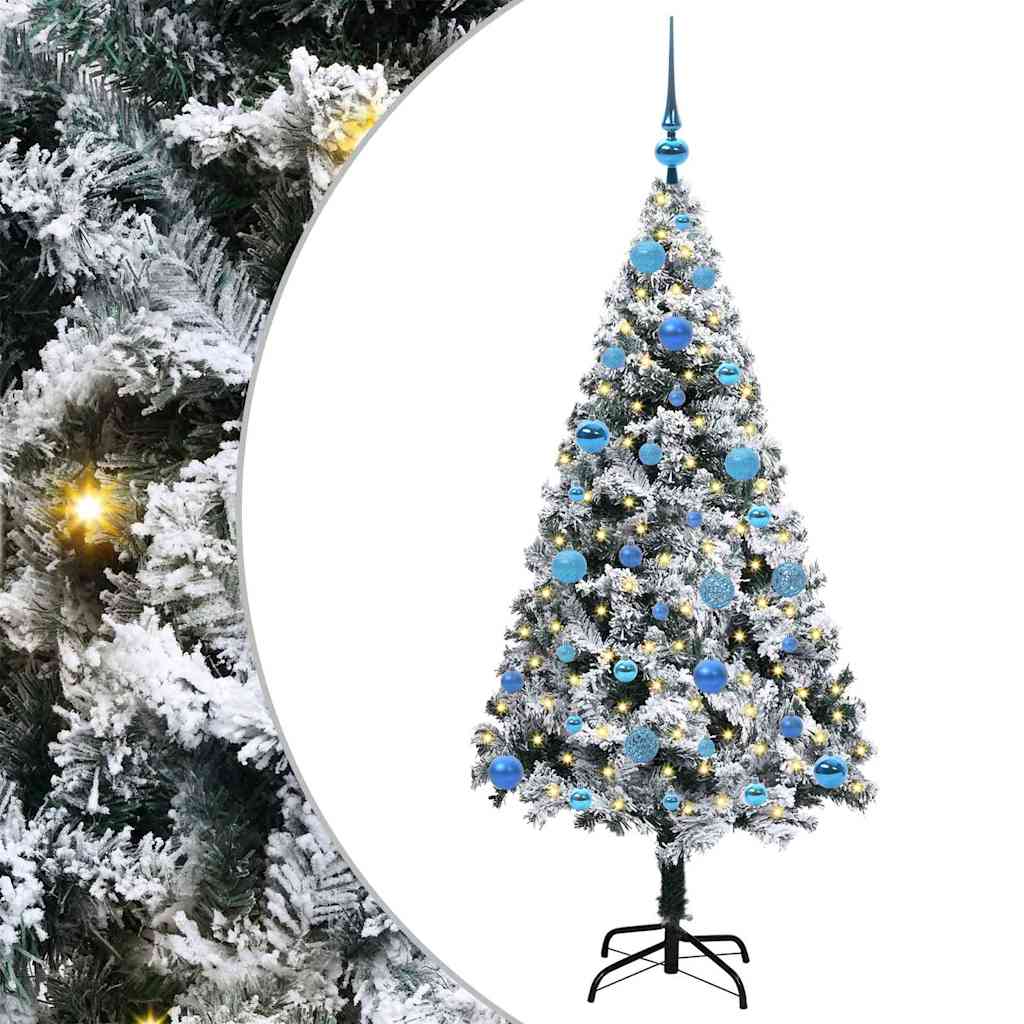 Künstlicher Weihnachtsbaum mit 150 LEDs mit Ständer Grün 150 cm